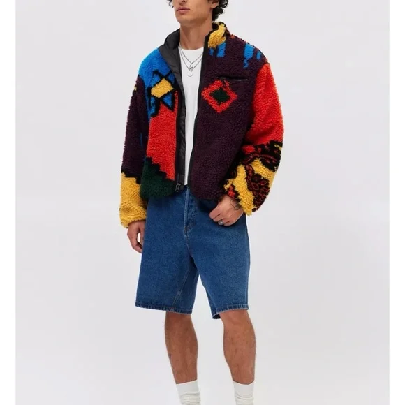 New OBEY Moroccan Rug Pattern Fleece Full Zip Jacket Small - Picture 5 of 10